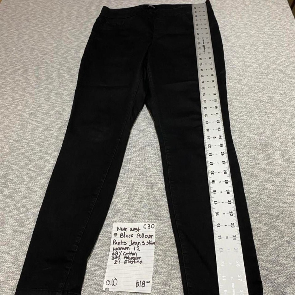 Nine West black pullover  denim pants Women 12. SKU-C30